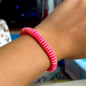Cute Striped Clay bead Braclet